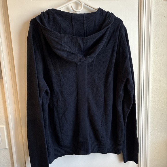 Penguin by Musingwear Full Zip Heavyweight Knit Hoodie Blue Size Large Vintage - Picture 5 of 5